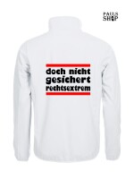 Softshell/Regenjacke mit Aufdruck doch nicht gesichert rechtsextrem