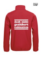 Softshell/Regenjacke mit Aufdruck doch nicht gesichert rechtsextrem