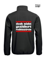 Softshell/Regenjacke mit Aufdruck doch nicht gesichert rechtsextrem