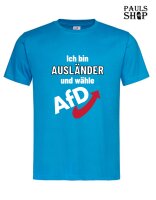AfD blaues Shirt, verschiedene Motive