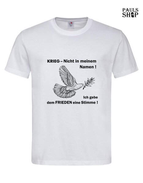 T-Shirt mit Aufdruck Krieg - nicht in meinem Namen!