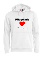 Pulli/Hoody/Zipper mit Aufdruck Pflege mit Herz