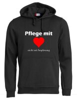 Pulli/Hoody/Zipper mit Aufdruck Pflege mit Herz