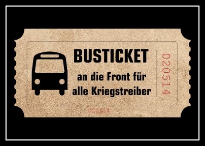 Busticket an die Front